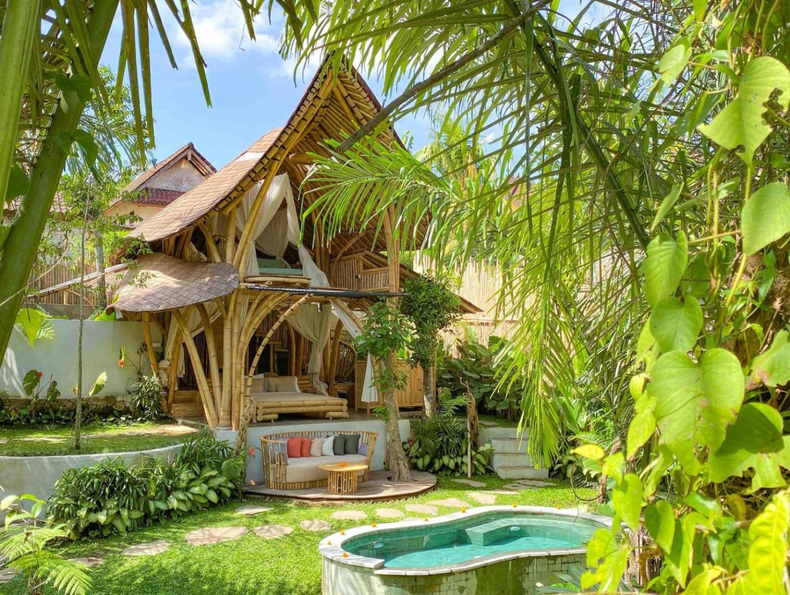 Wahem Eco Bamboo - Magical Bamboo House Ubud Bali Villa Cameră foto